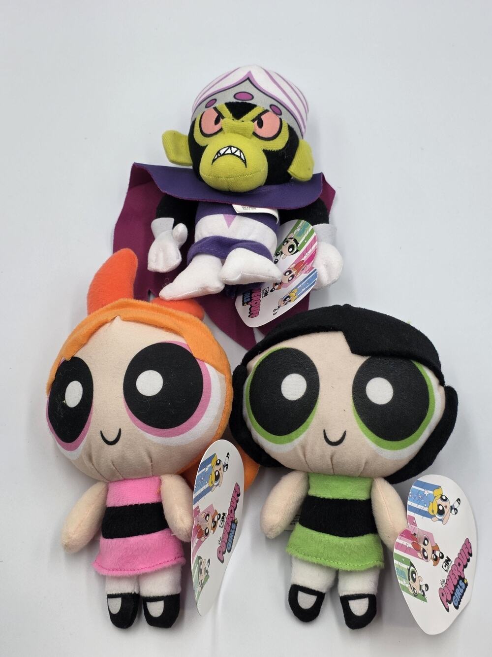 The Powerpuff Girls Plush Set Of 3 / Buttercup Blossom Mojo Jojo / NEW